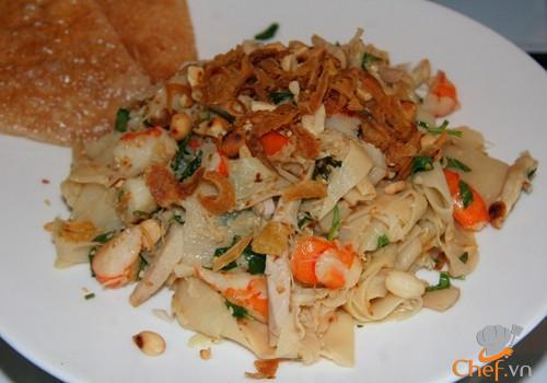 Măng tươi xào tôm thịt