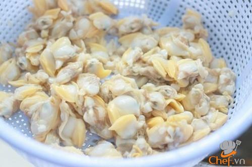 Canh rau dền nấu ngao hoa