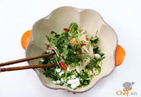 Gà xé phay đổi món ngày cuối tuần