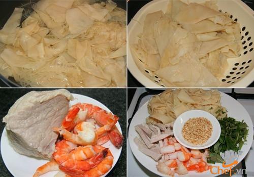 Măng tươi xào tôm thịt